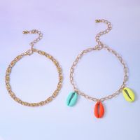 Colorful Shell Simple Anklet 2-piece Set main image 6