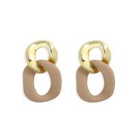 Korean Geometric Acrylic Matte Earrings sku image 1