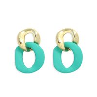 Korean Geometric Acrylic Matte Earrings sku image 6