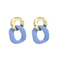 Boucles D'oreilles Mates Géométriques Coréennes En Acrylique sku image 2