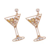 Fashion Goblet Creative Diamond Earrings sku image 1