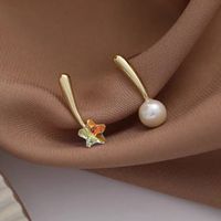 Simple Star Pearl Earrings Wholesale sku image 1