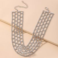 Fashion Rhinestone Geometric Necklace sku image 1