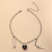 Fashion Hip-hop Lock-shape Necklace sku image 1