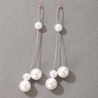 Fashion Metal Pearl Earrings sku image 1