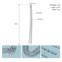 Fashion Long Tassel Rhinestone Hair Chain sku image 1