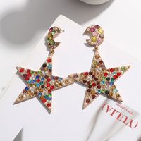 Exaggerated Big Star Earrings Wholesale main image 5
