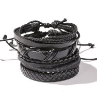 Retro Leather Multi-layer Braided Bracelet Five-piece Set main image 2