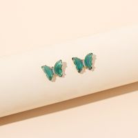 Simple Butterfly Resin Earrings Wholesale main image 3
