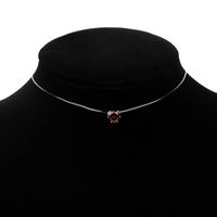 Simple Heart-shape Color Zircon Necklace Wholesale main image 5