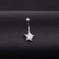 Stainless Steel Inlaid Zircon Stars Umbilical Nails main image 1