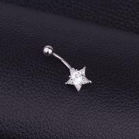 Stainless Steel Inlaid Zircon Stars Umbilical Nails main image 3