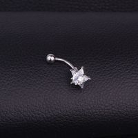 Stainless Steel Inlaid Zircon Stars Umbilical Nails main image 4