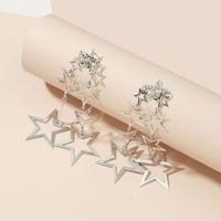 Fashion Hollow Five-pointed Star Long Tassel Earrings main image 4