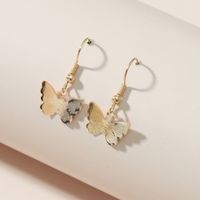 Fashion Small Three-dimensional Metal Butterfly Earrings main image 4