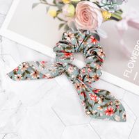 Retro Fabric Bowknot Ribbon Floral Hair Scrunchies main image 5