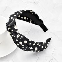 Fashion Silk Fabric Polka Dot Knotted Headband main image 4