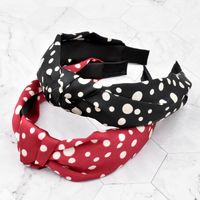 Fashion Silk Fabric Polka Dot Knotted Headband main image 5