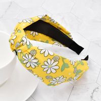 Fashion Daisy Printing Fabric Knotted Headband main image 4