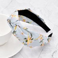 Korea Golden Silk Daisy Flower Fabric Knotted Headband main image 5