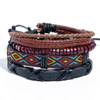 Retro Leather Multi-layer Braided Beaded Bracelet Five-piece Set sku image 20