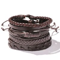 Retro Leather Multi-layer Braided Bracelet Five-piece Set sku image 2