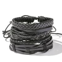 Retro Leather Multi-layer Braided Bracelet Five-piece Set sku image 3