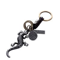 Retro Giraffe Alloy Cowhide Keychain sku image 5