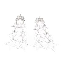 Fashion Hollow Five-pointed Star Long Tassel Earrings sku image 2