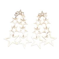 Fashion Hollow Five-pointed Star Long Tassel Earrings sku image 1