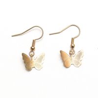 Fashion Small Three-dimensional Metal Butterfly Earrings sku image 1