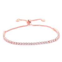 European And American Fashion New Style Zircon Bracelet Single Row Claw Inlaid Personality Simple Multi-color Adjustable Bracelet Factory Wholesale main image 6