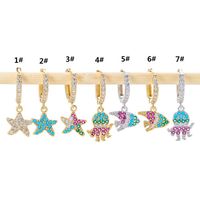 Fashion Simple Color Zircon Earrings Wholesale main image 3