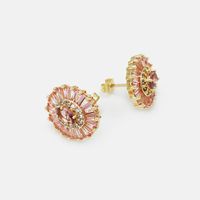 Wholesale Gold-plated Colorful Zircon Earrings main image 5