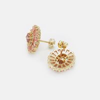 Wholesale Gold-plated Colorful Zircon Earrings main image 6