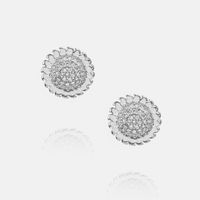 Wholesale Fashion Gold-plated Zircon Round Earrings main image 3
