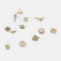 Foreign Trade Popular Style Graceful Personality Gold-plated Zircon Diy Four-leaf Clover Accessories Diy Plant Four-leaf Clover Accessories main image 4