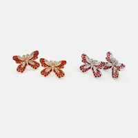 Fashion Butterfly Copper Zircon Earrings Wholesale main image 3