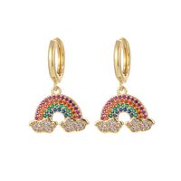 European And American Fashion Colorful Zircon Earrings A Variety Of Creative Personality Pineapple Cactus Earrings Diy Ear Studs Earrings For Women sku image 17