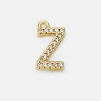 Fashion Zircon 26 Letter Copper Accessories Wholesale sku image 52