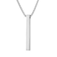 Simple Style Geometric Stainless Steel Titanium Steel Plating Men's Pendant Necklace main image 6