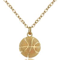 Fashion Three-dimensional Basketball Alloy Necklace main image 1