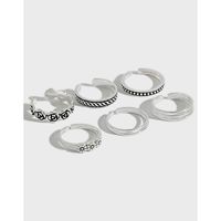 Korean Sterling Silver Six-piece Opening Ring main image 1