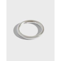 Korean Minimalist Aperture Smooth Ring main image 2