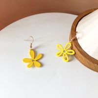 Fashion Yellow Flower Earrings sku image 1