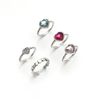Fashion Retro Diamond Love Ring Set sku image 1