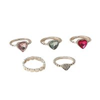 Fashion Retro Diamond Love Ring Set main image 4