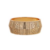 Retro Geometric Wide Brim Open Bracelet sku image 1