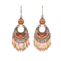 Fashion Round Beads Tassel Turquoise Earrings sku image 4