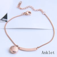 Fashion Titanium Steel Smiley Face Anklet main image 1